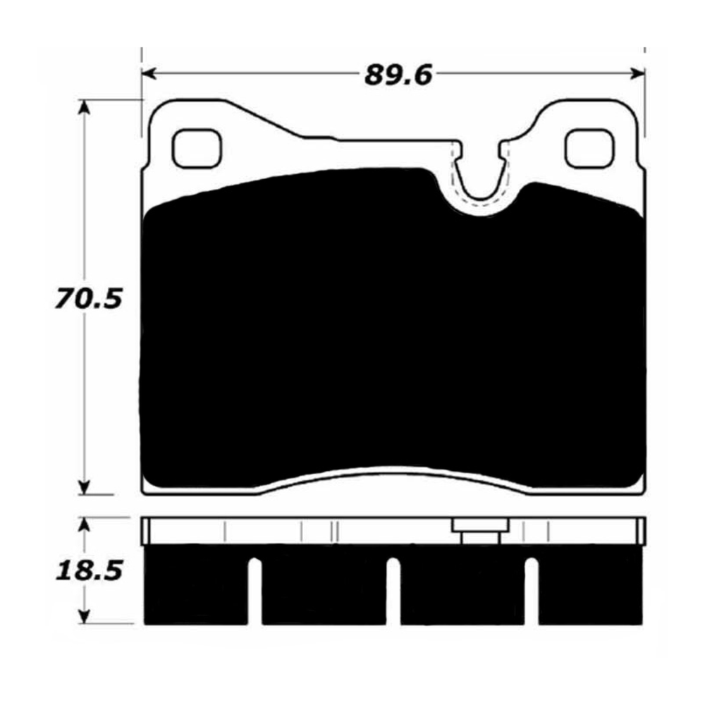 Porterfield AP163 R4-S Front Brake Pad, AC Ace 5.0L 1996-2000