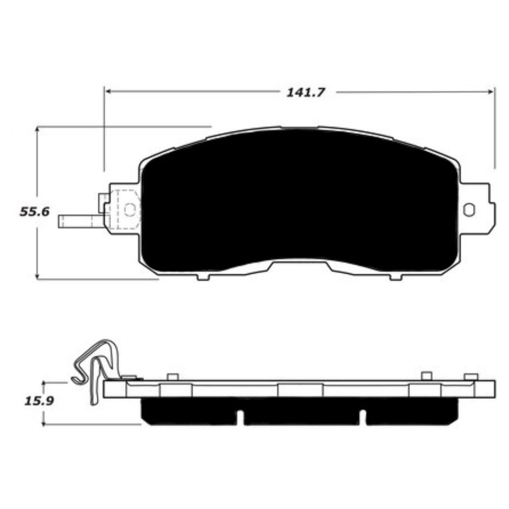 Porterfield AP1650 R4-S Front Brake Pad, Nissan Altima 2.5 (L33) Sedan 2013+