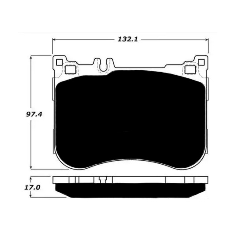 Porterfield AP1688 R4-S Front Brake Pad, Mercedes-Benz S550 4.7 Twin Turbo AMG Sport Pkg 2014+