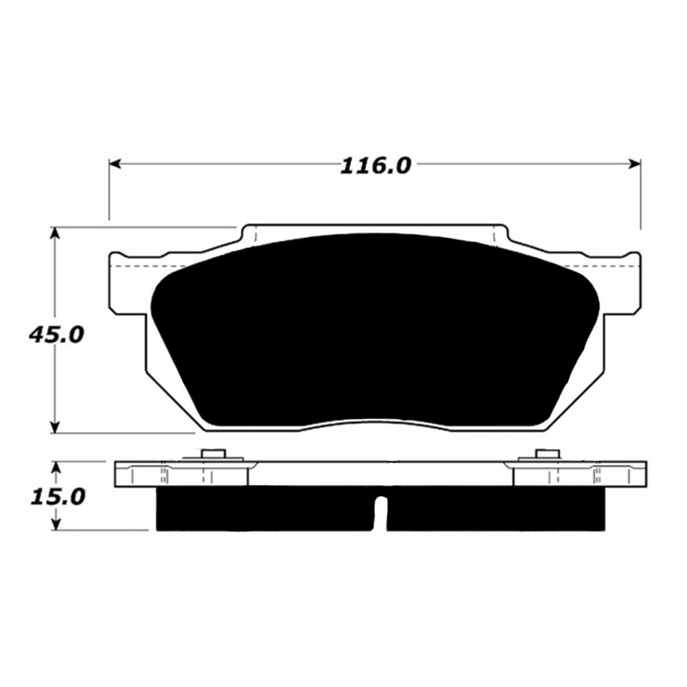 Porterfield AP256 R4-S Front Brake Pad, Honda Civic CRX 1.5 DX 1984-1987