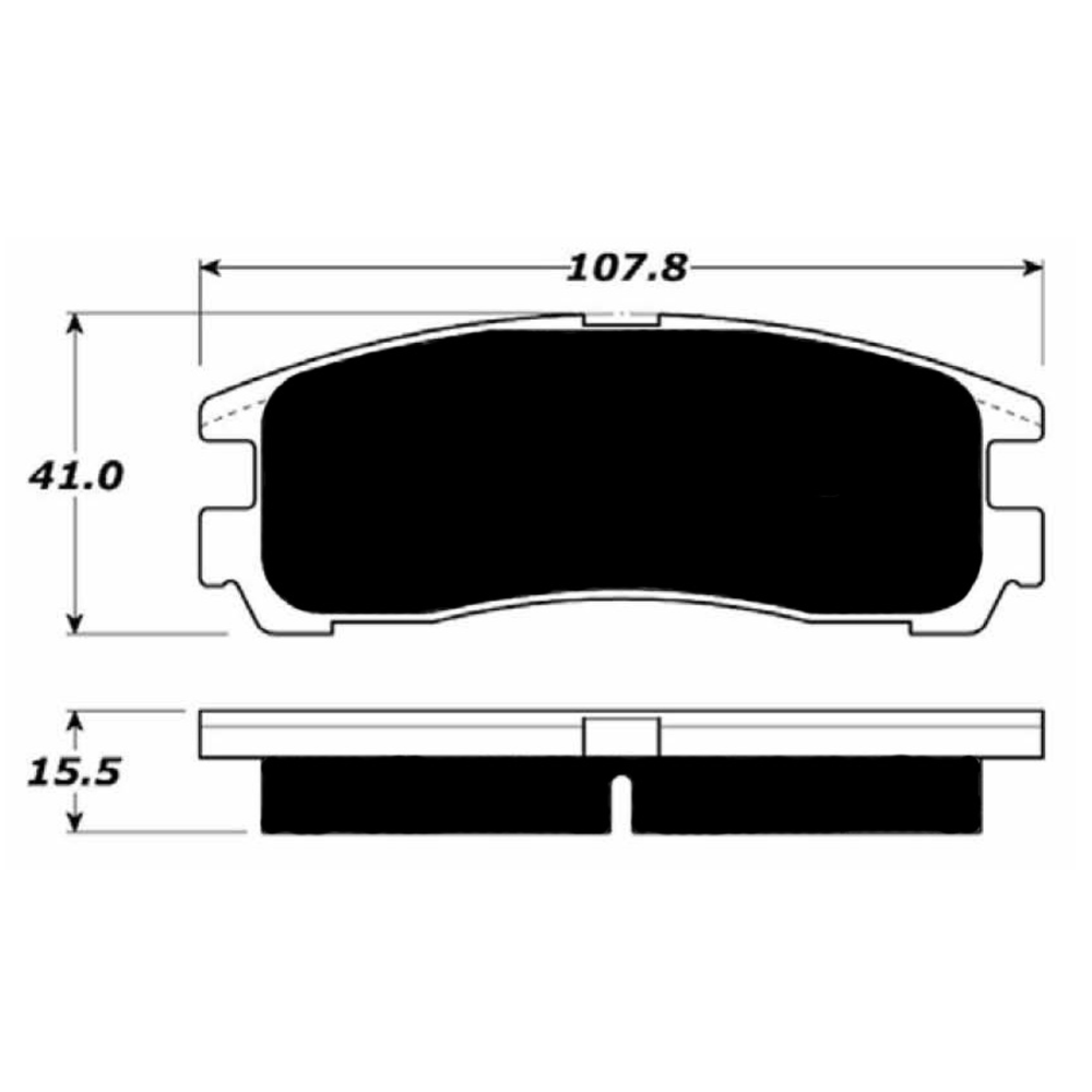Porterfield AP383 R4-S Rear Brake Pad, Chrysler Sebring Coupe 2.0 1995-1999