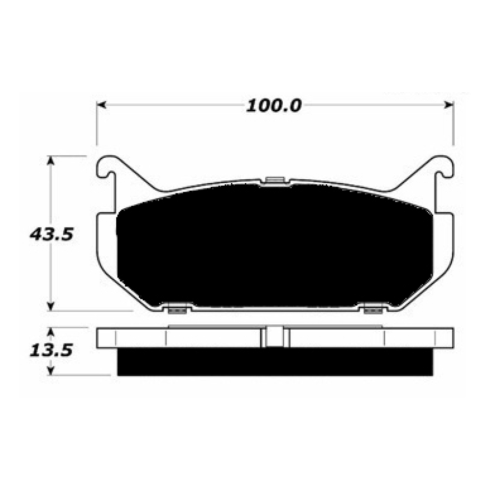 Porterfield AP584 R4-S Rear Brake Pad, Ford Probe 2.0 16v 1993-1997