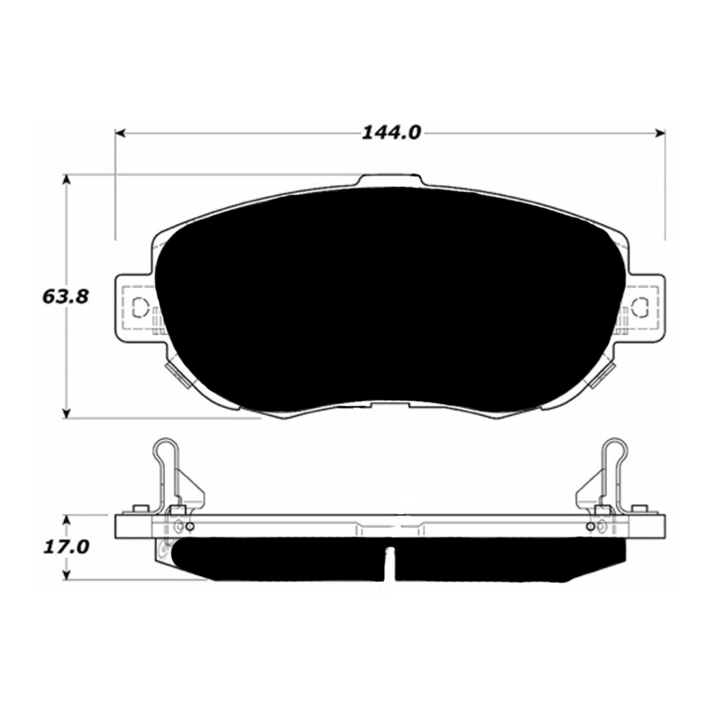 Porterfield AP619 R4-S Front Brake Pad, Lexus GS300 3.0 1993-1997
