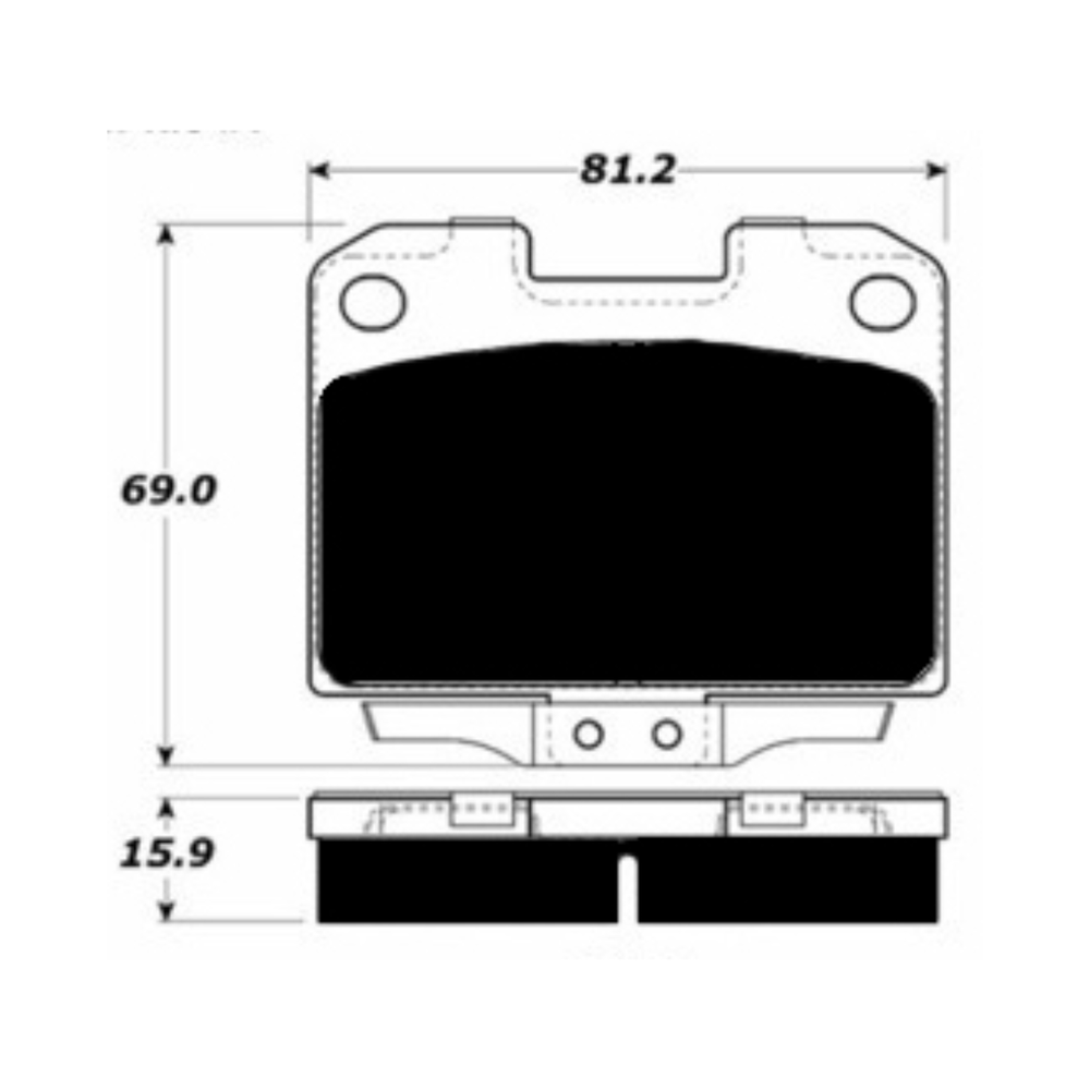 Porterfield AP631 R4-S Rear Brake Pad, Dodge Stealth 3.0 4WD 1994-1996