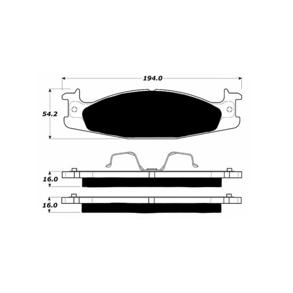 Porterfield AP632 R4-S Front Brake Pad, Ford Bronco 5.0 1994-1996