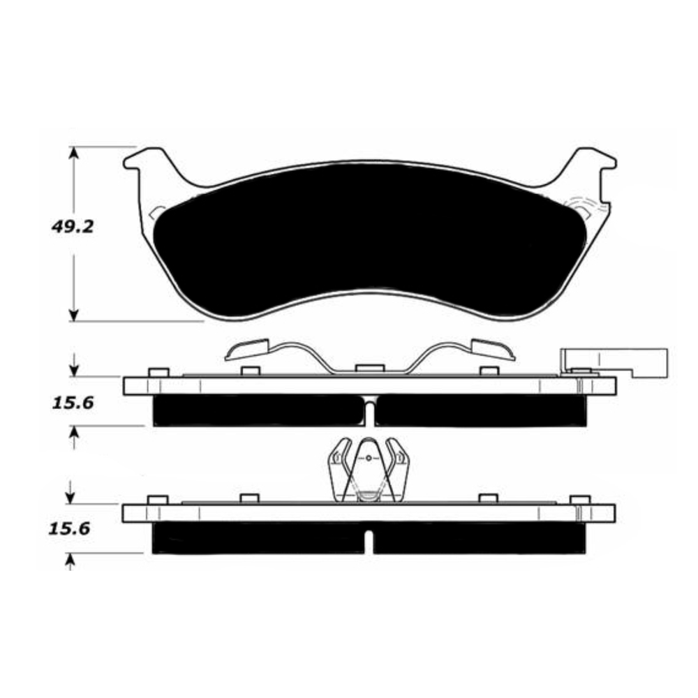 Porterfield AP690 R4-S Rear Brake Pad, Ford Crown Victoria 4.6 (Phenolic Pistons) 1995-1997