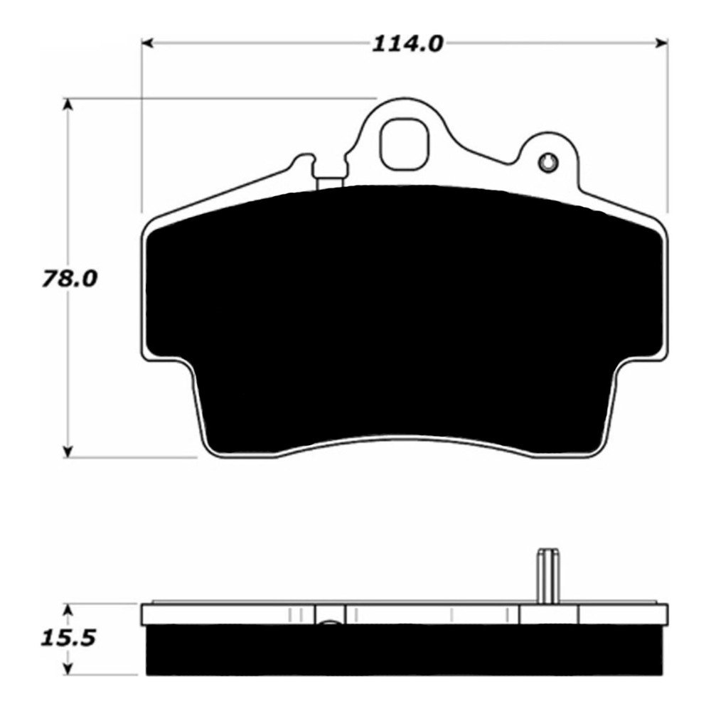 Porterfield AP737 R4-S Front Brake Pad, Porsche Boxster 1997-1999
