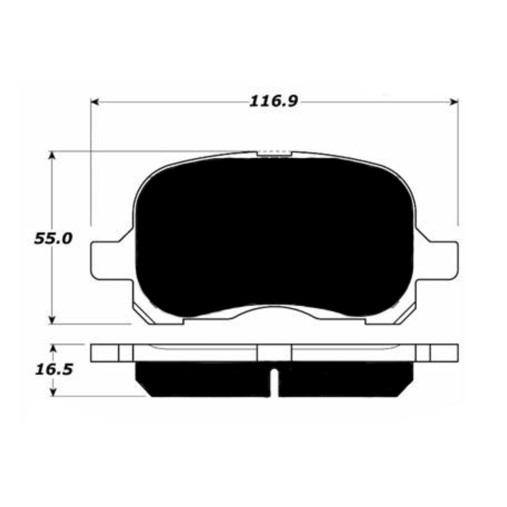 Porterfield AP741 R4-S Front Brake Pad, Chevrolet Prism 1.8 1998-2002