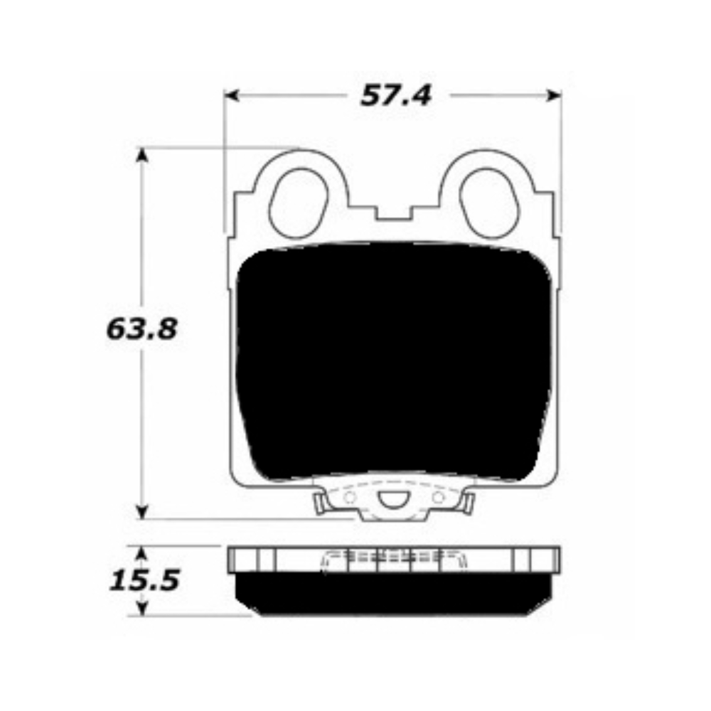 Porterfield AP771 R4-S Rear Brake Pad, Lexus GS300 3.0 1998-2005