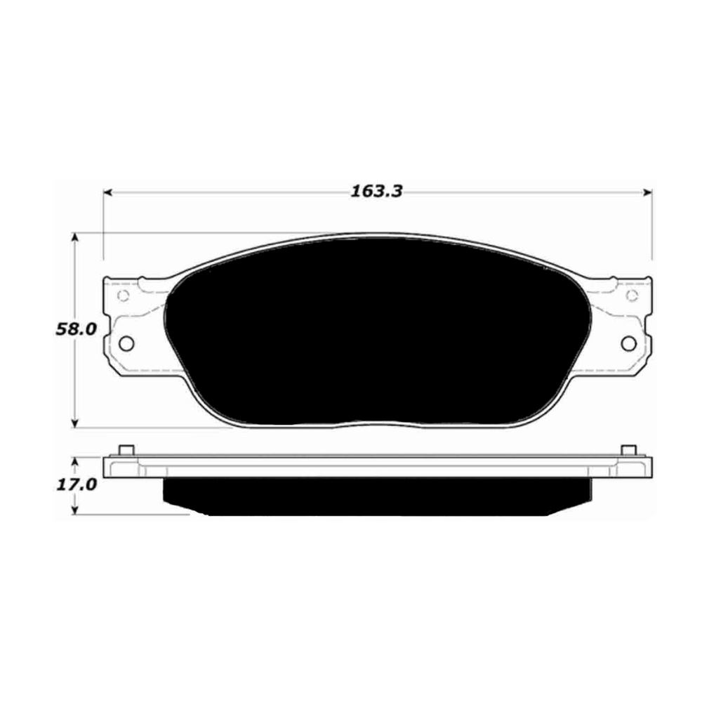 Porterfield AP805 R4-S Front Brake Pad, Ford Thunderbird 3.9 2001-2005