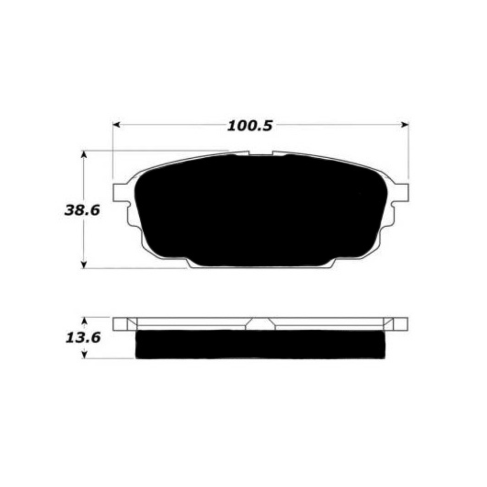 Porterfield AP892 R4-S Rear Brake Pad, Mazda Protege 2.0 (Rear Rotors) 2001-2004