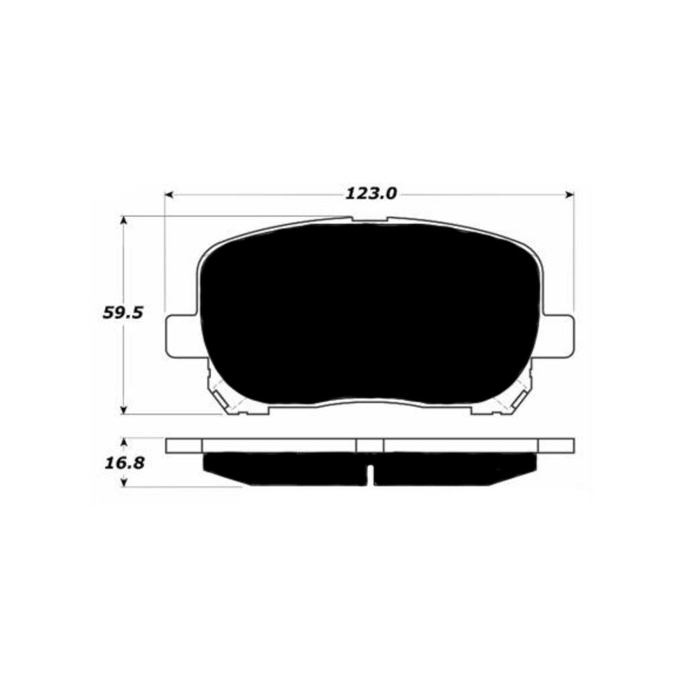 Porterfield AP923 R4-S Front Brake Pad, Pontiac Vibe 1.8 2002-2008