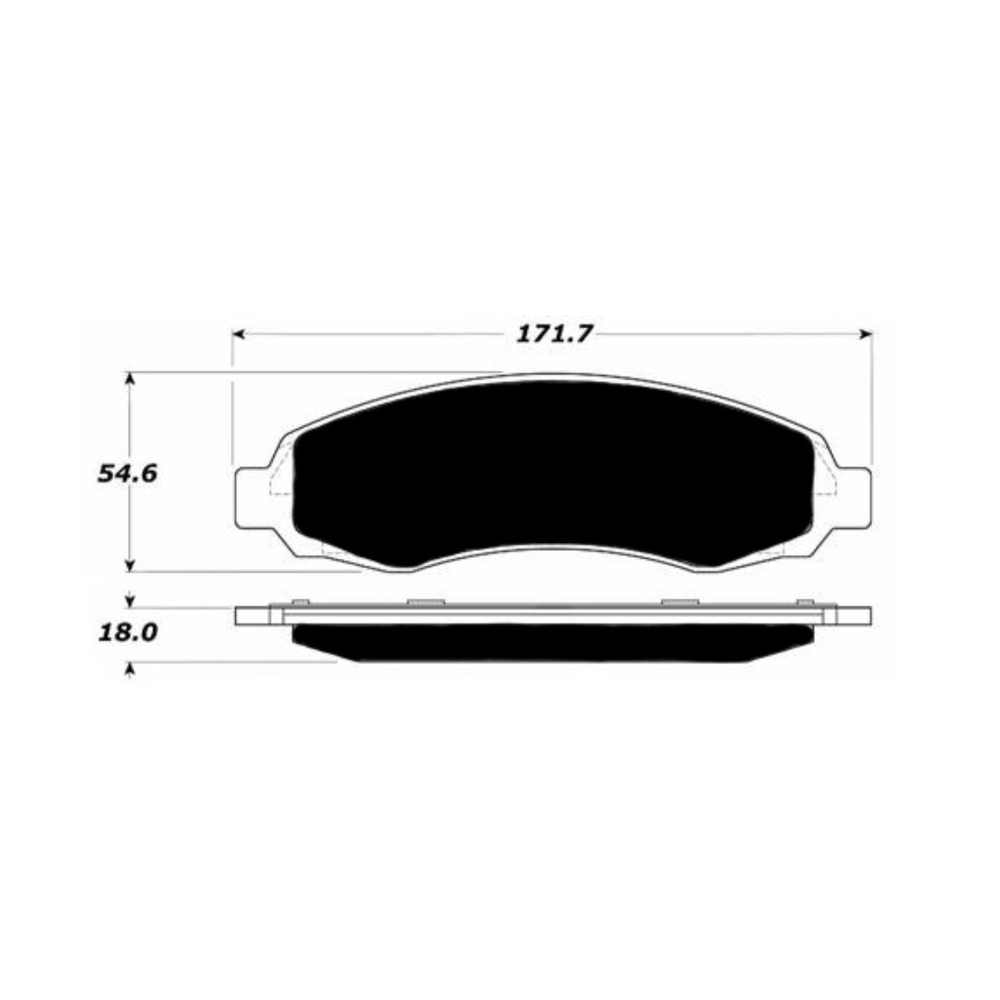 Porterfield AP962 R4-S Front Brake Pad, Dodge Dakota 2WD 3.7 2003-2004