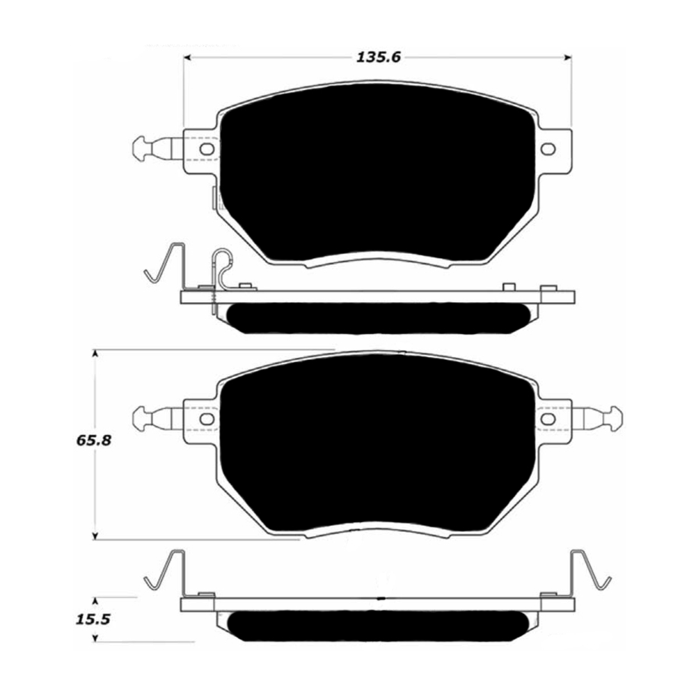Porterfield AP969 R4-S Front Brake Pad, Nissan Altima 3.5 SE-R 2005-2006