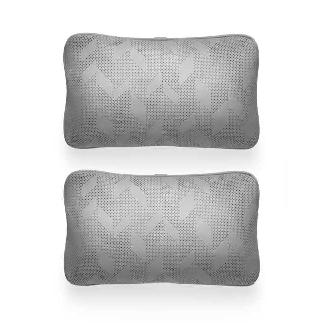 Genuine Polestar Rear Backrest Pillow, Zinc Perforated Nappa Leather