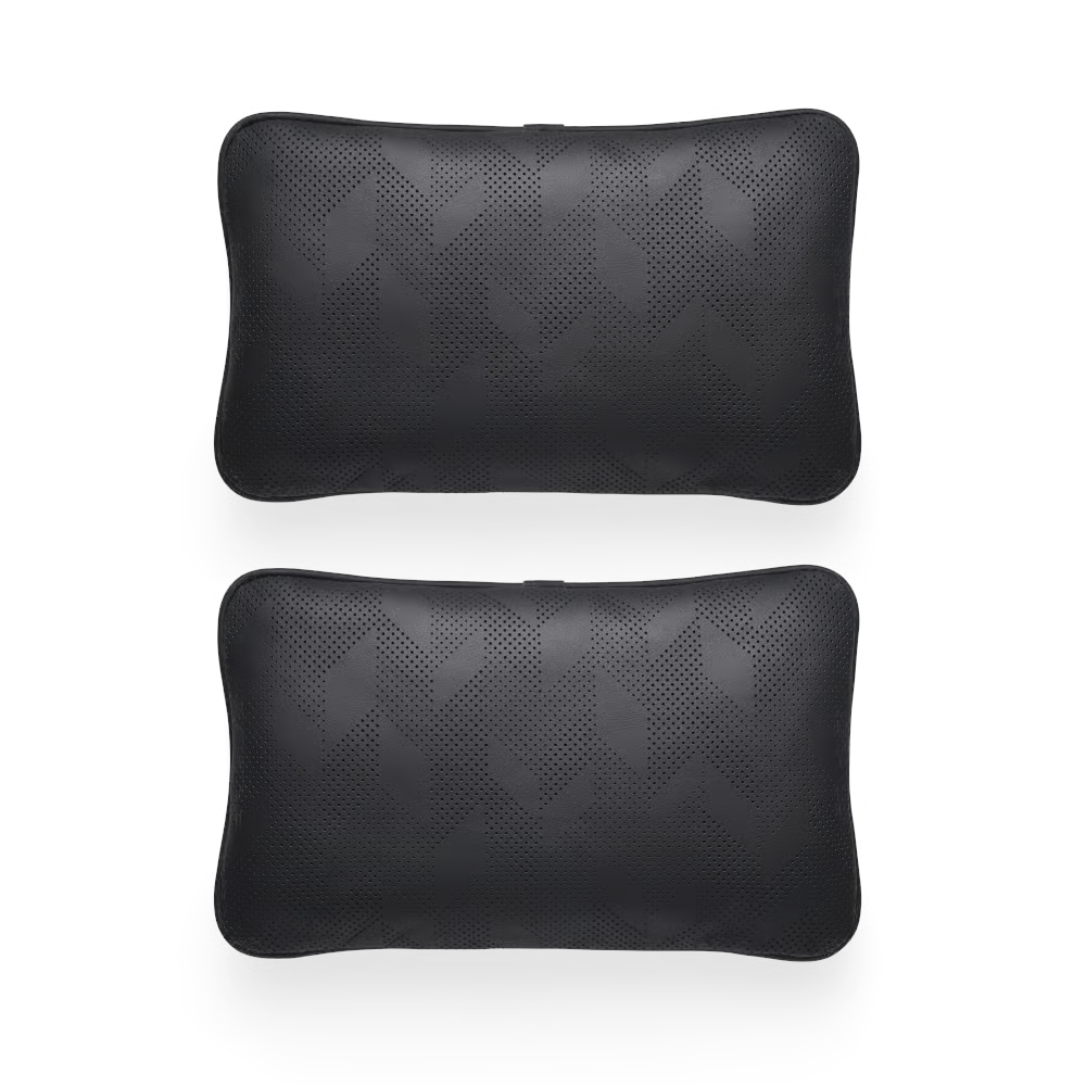 Genuine Polestar Rear Backrest Pillow, Charcoal Perforated Nappa Leather