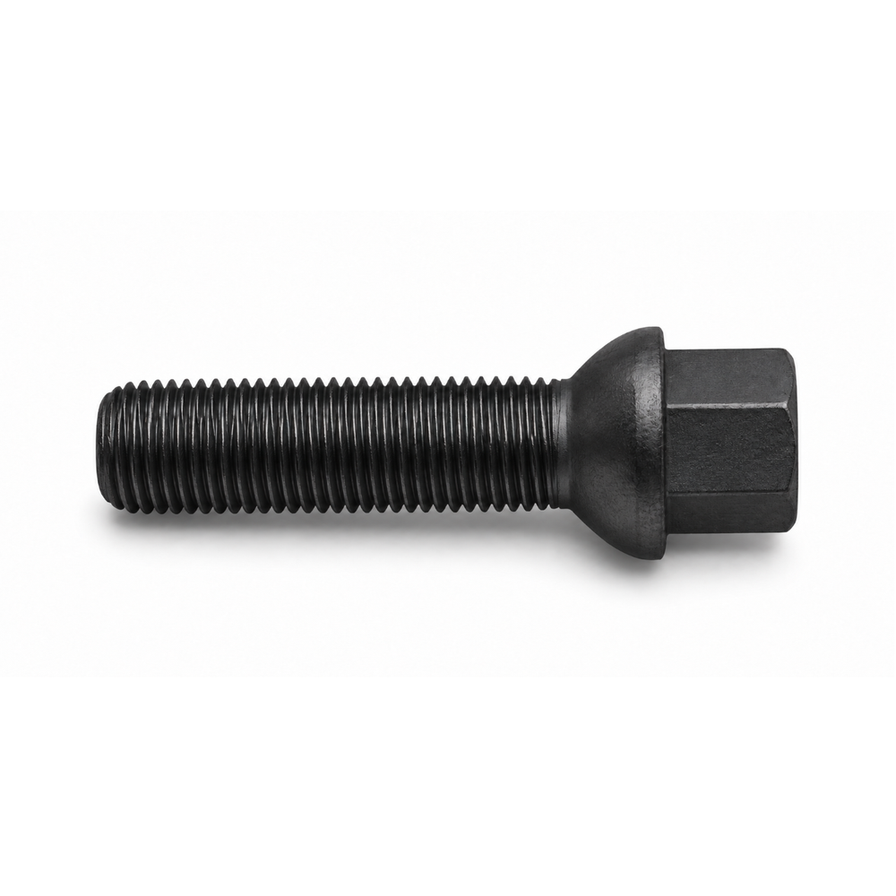 H&R 1453502SW 35mm Wheel Bolt, M14x1.5 Mercedes Ball Seat Black, Set of 10