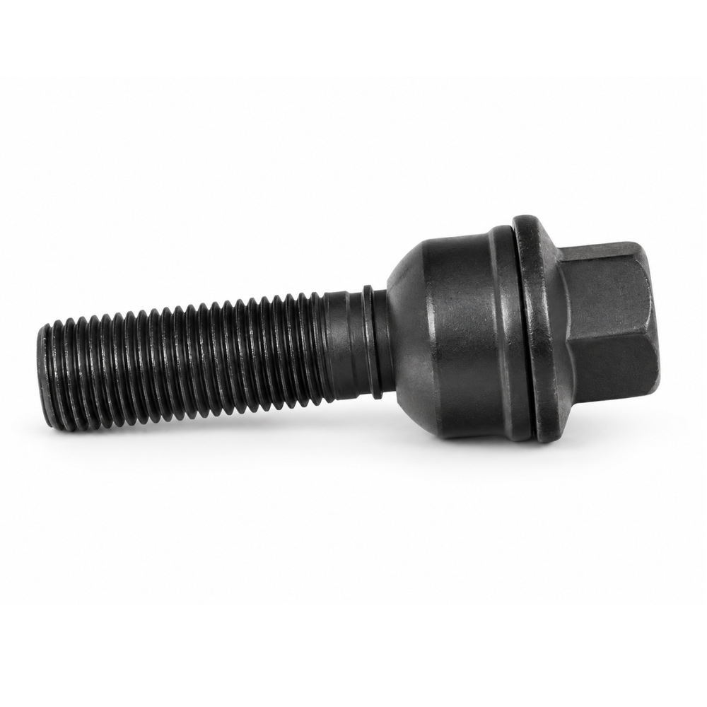 H&R 1454207ASW 42mm Wheel Bolt, M14x1.5 VW/Audi Removable Ball Seat Black, Set of 10