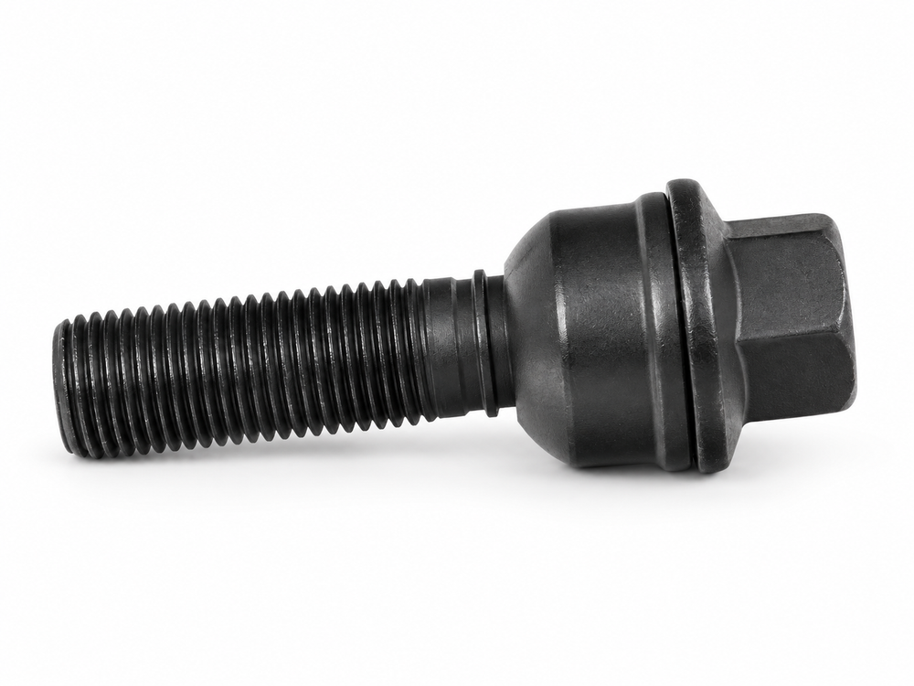 H&R 1454007ASW 40mm Wheel Bolt, M14x1.5 VW/Audi Removable Ball Seat Black, Set of 10