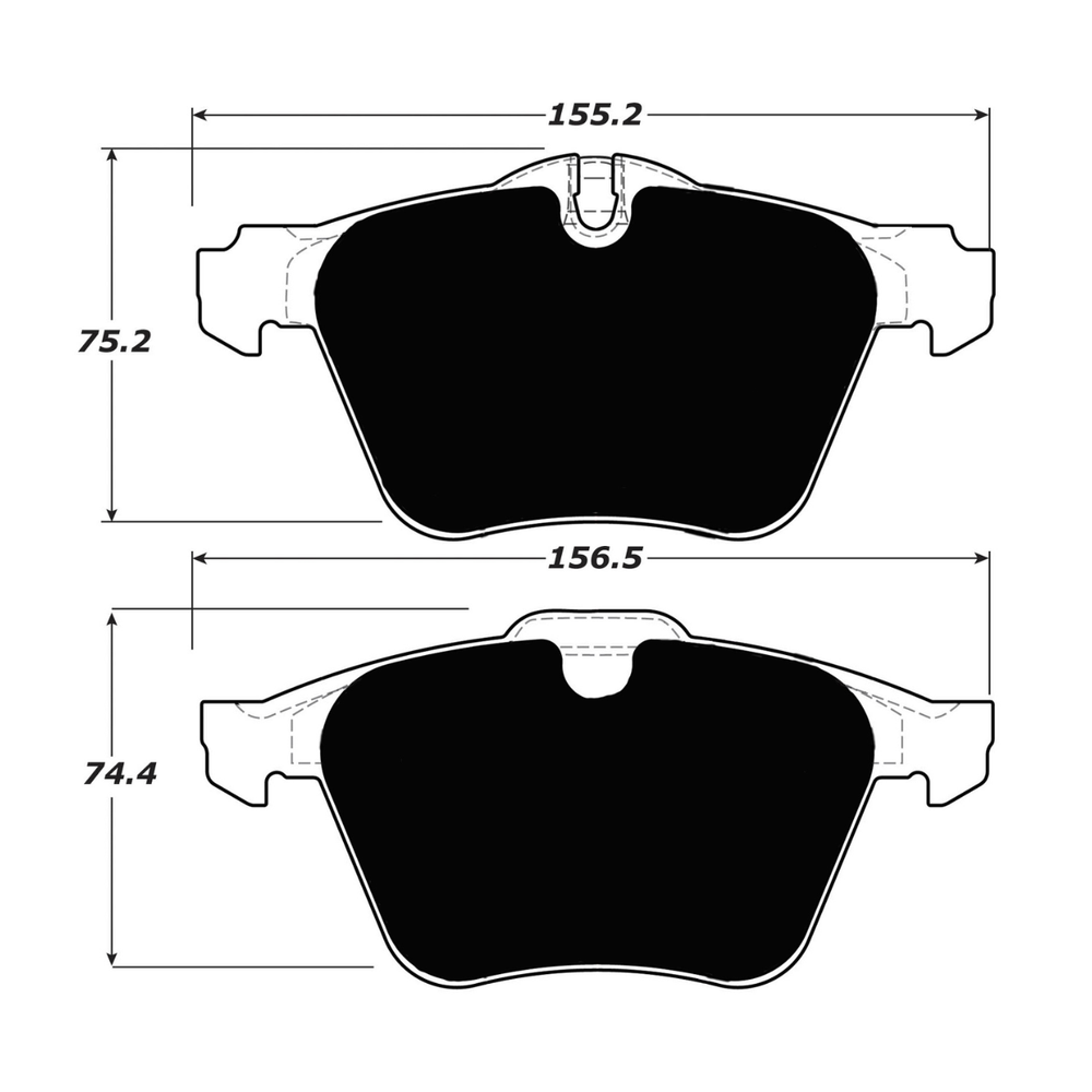 Porterfield AP1240 R4-S Front Brake Pad, 316mm/336mm Rotor, Volvo S60/V60, S80, V70/XC70 AWD