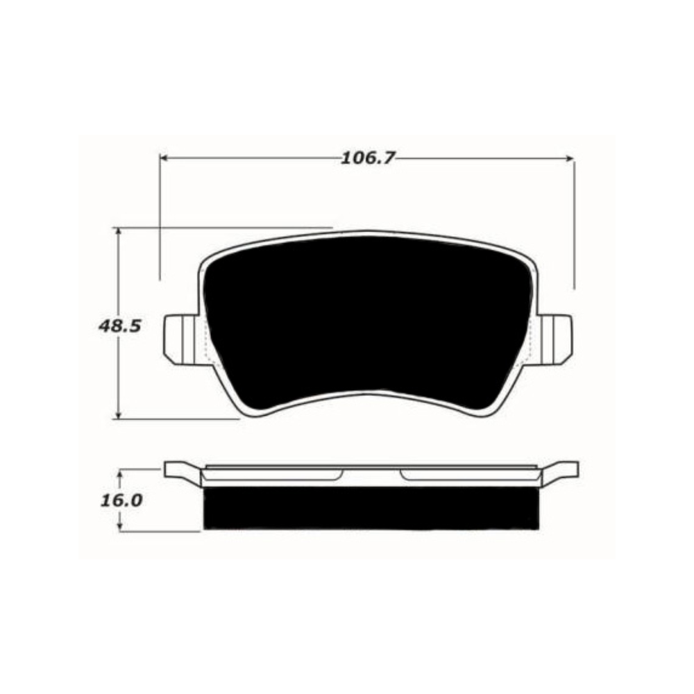 Porterfield Enterprises VP-061462 Porterfield R4-S Rear Brake Pads, Volvo S60/V60, V70/XC70, S80, XC60