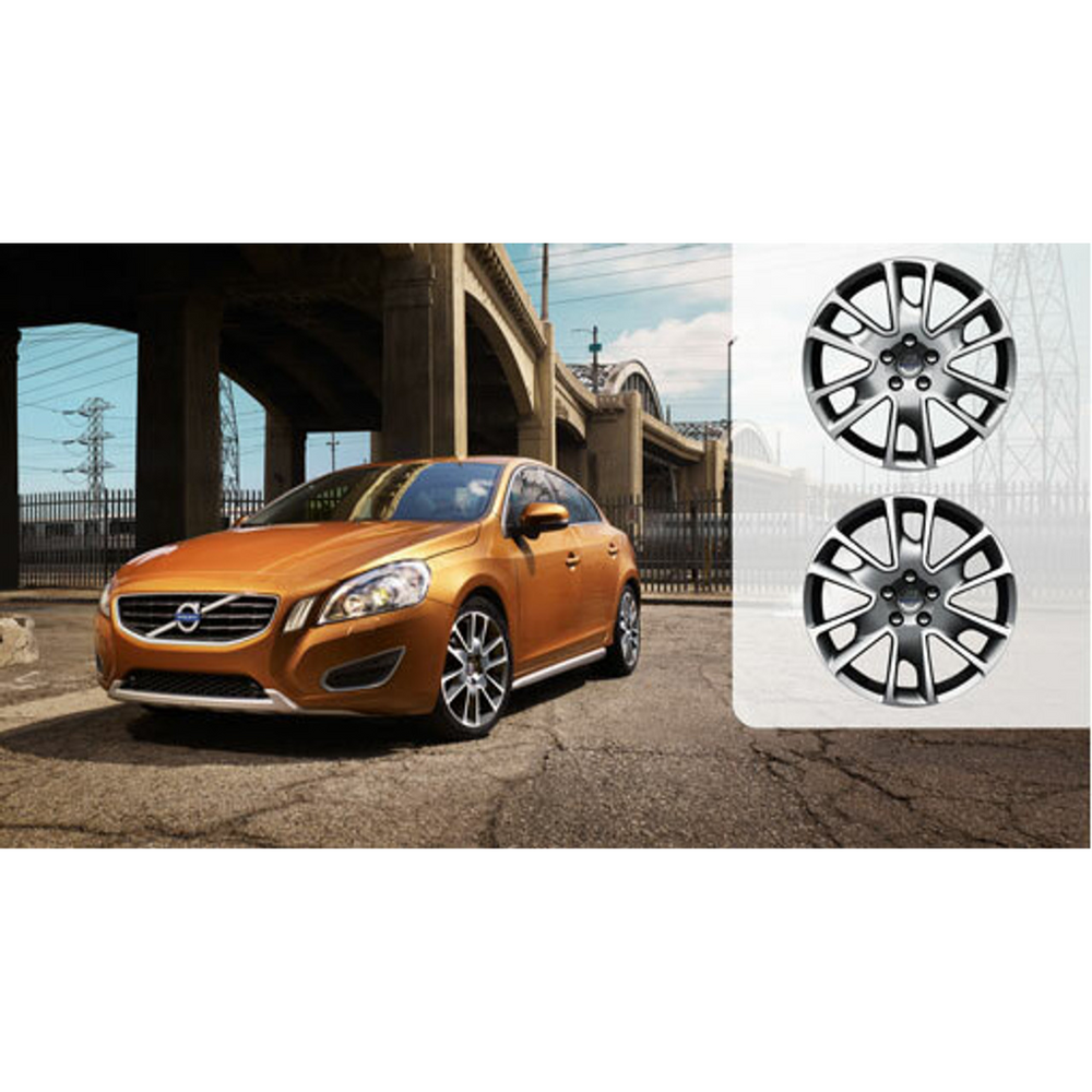 Volvo Genuine Wheels 31280103 18x8 Freja Wheel, Diamond Cut/Light Grey