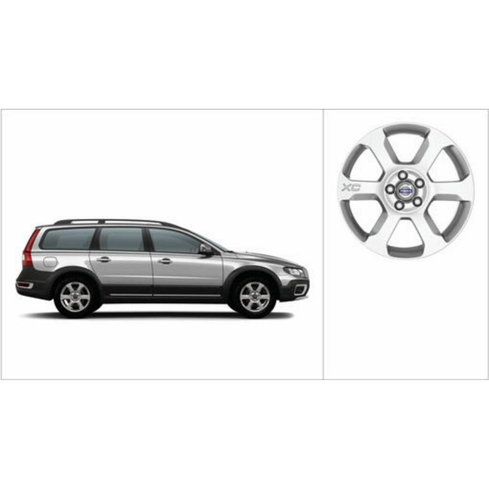 Volvo Genuine Wheels 30760066 17x7.5 Sargas Wheel, Bright Silver