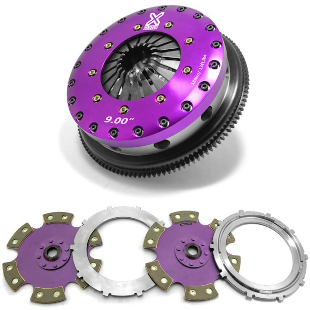 XClutch 9 inch Solid Ceramic Twin Disc Clutch Kit, XKBM23545-2E