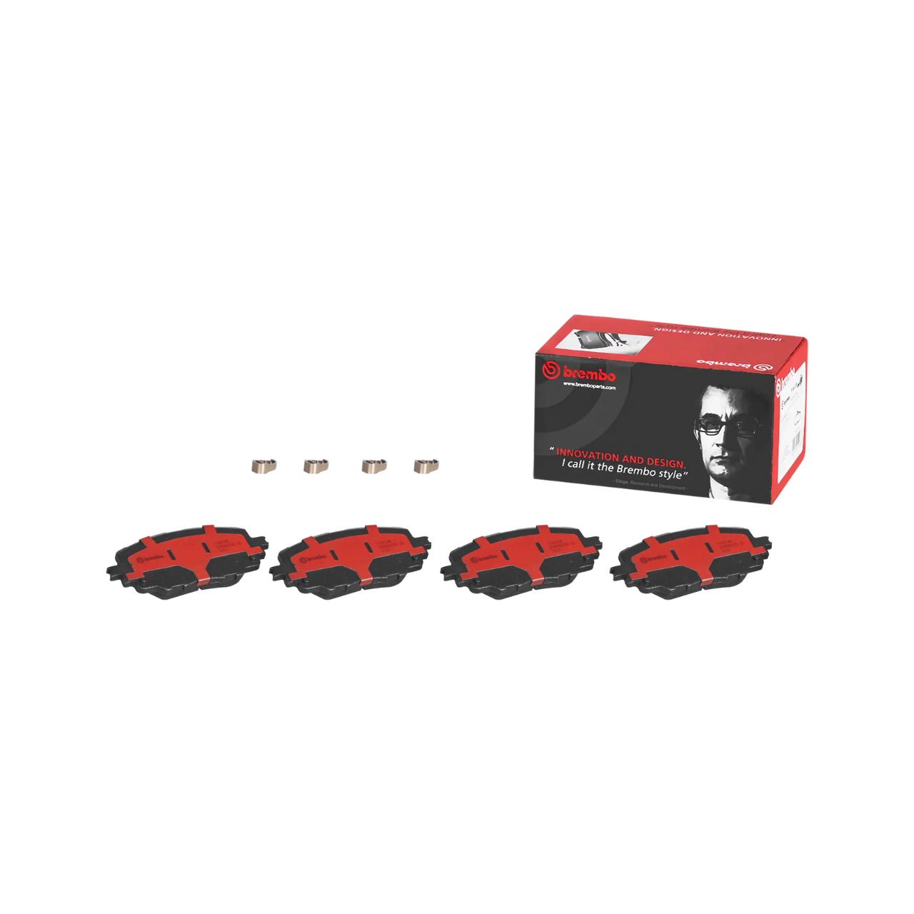 Brembo P49054N Premium NAO Ceramic Front Brake Pads, Fiat 124