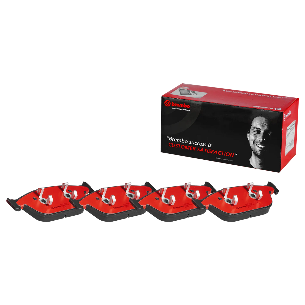 Brembo P85128N Premium NAO Ceramic Front Brake Pads, Audi A8