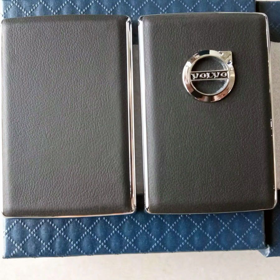 VOLVO ブラック　キーフォブシェル Black Leather Key Fob Cover w/ Volvo logo, Volvo CMA/SPA - ViVA