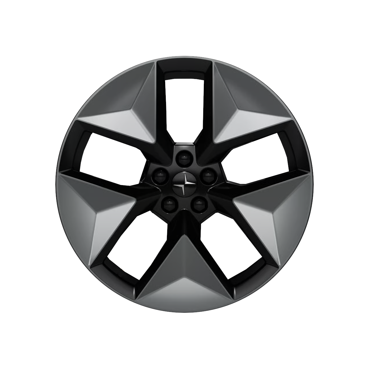 Genuine Polestar 5-V Spoke Black/Graphite Wheel, 20x9