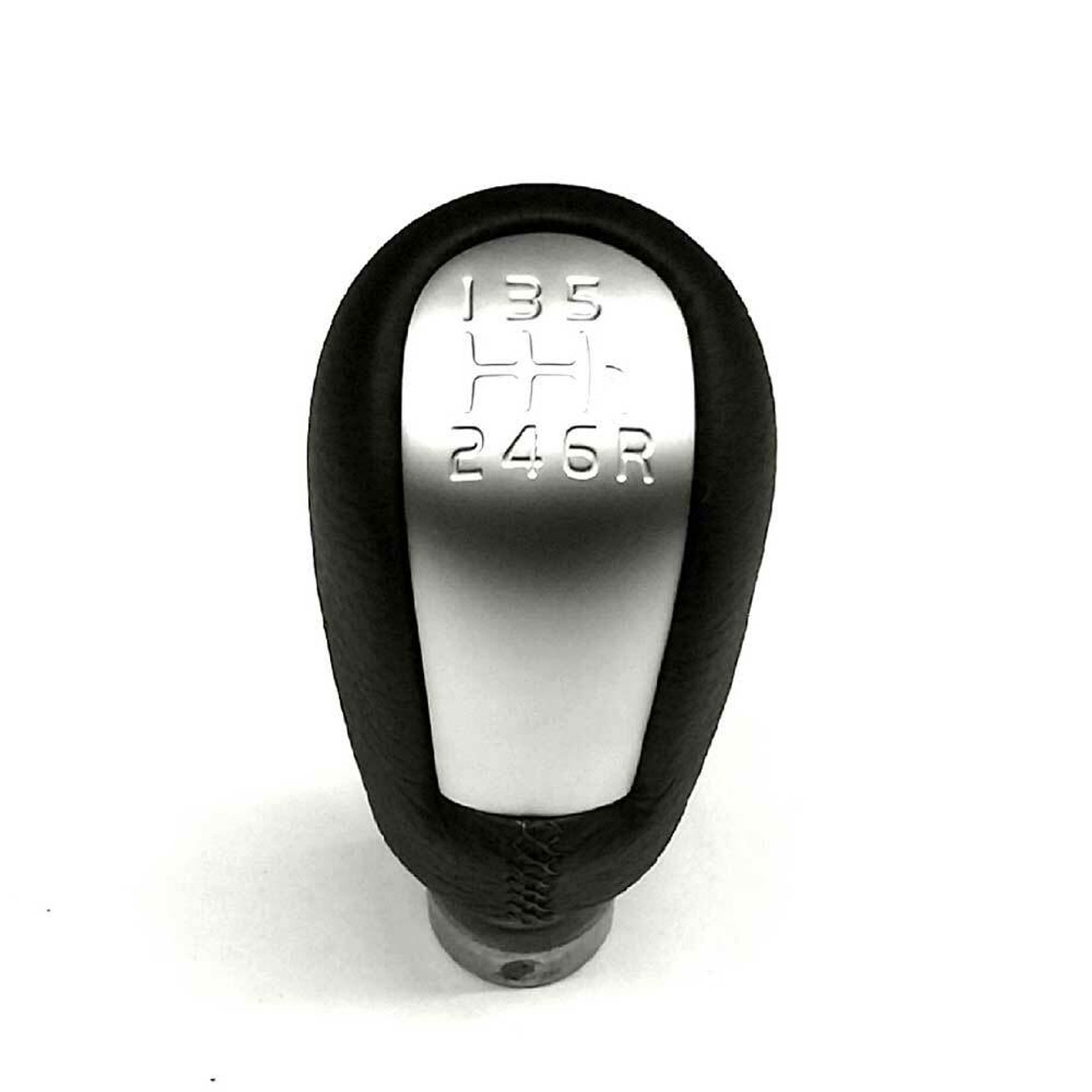 BLACK STITCH MANUAL REAL LEATHER GEAR STICK GAITER FOR VOLVO V50 2004-2011