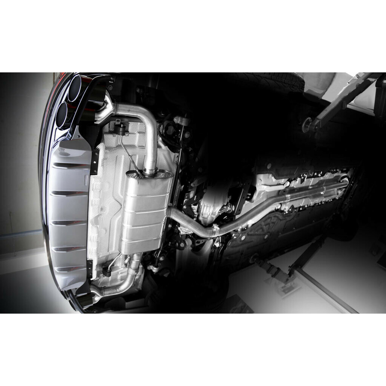 Heico Rear Skirt and Quad-Tip Sport Exhaust w/ Flap Control