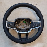 Polestar 2, Volvo XC40 Steering Wheel Upgrade, Leather/Alcantara with Yellow Stitching, No Heating