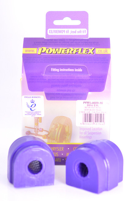 Powerflex 16 mm Rear Sway Bar Bushings, BMW E60 5-Series, E63 6-Series