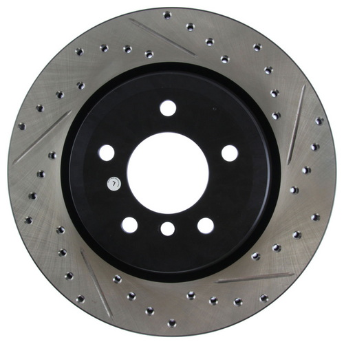 127.3408 StopTech Sport Drilled/Slotted Rear Brake Rotor 336mm, BMW E90 335, AWD/RWD