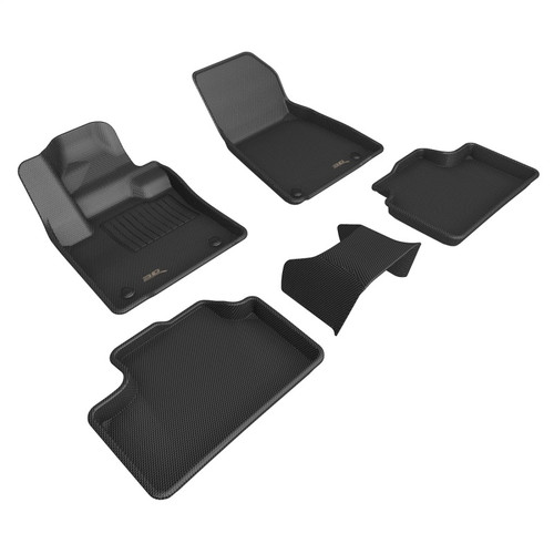 3D MAXpider Electric Kagu 1st & 2nd Row Black Floormat Set, Volvo XC40 Recharge 2022-2023 L1VV04201509