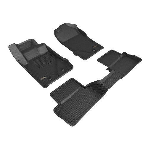 3D MAXpider Electric Kagu 1st & 2nd Row Black Floormat Set, 2021-2024 Ford Bronco 2-Door L1FR15401509