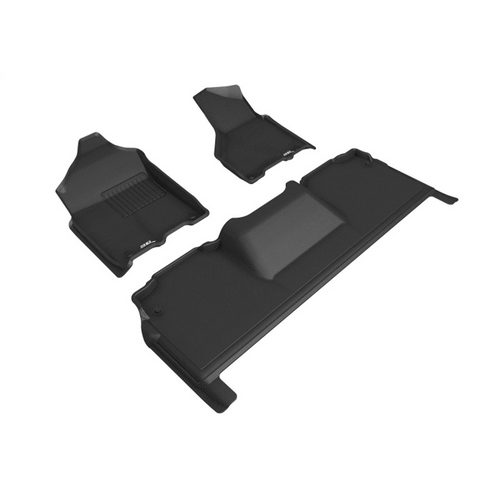 3D MAXpider Electric Kagu 1st & 2nd Row Black Floormat Set, Dodge Ram 2500 Mega Cab 2019-2024 L1DG03201509