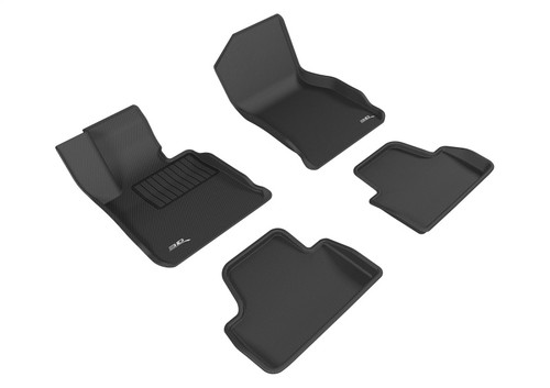 3D MAXpider Electric Kagu 1st & 2nd Row Black Floor Mat Set, BMW 4 Series Convertible (F33) RWD 2014-2020 L1BM06801509