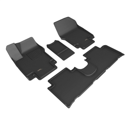 3D MAXpider Electric Kagu 1st & 2nd Row Black Floor Mat Set, Hyundai Ioniq 5 Limited 2022-2023 L1HY12301509