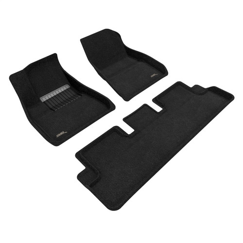 3D MAXpider Electric Kagu 1st & 2nd Row Black Floormat Set, Tesla Model 3 2020-2023 L1TL02604709