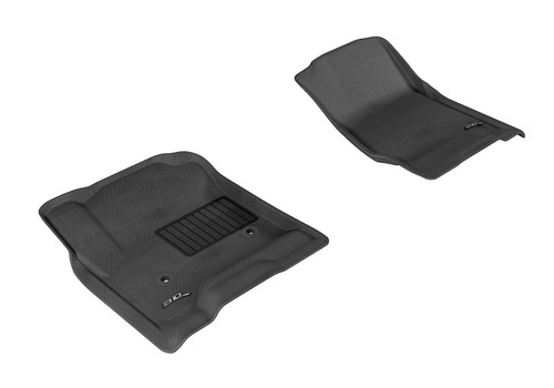 3D MAXpider Kagu 1st Row Black Floor Mat Set, Chevrolet Silverado Double Cab/Crew Cab 2014-2020 L1CH03911509