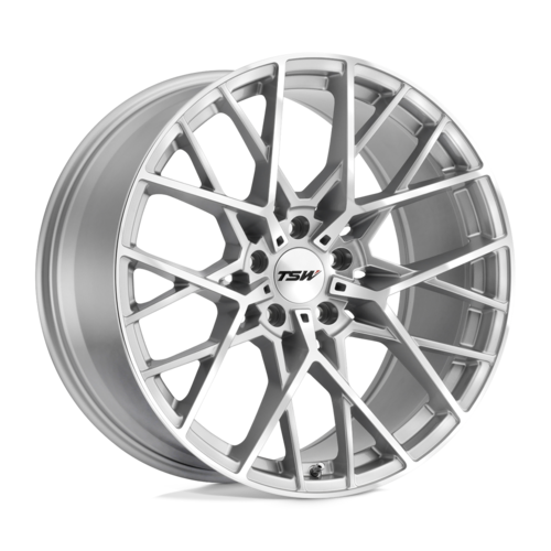 TSW Sebring Wheel 18x8.5 +42 5x108 1885SEB425108S72 Silver w/ Mirror Cut Face