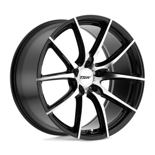 TSW Sprint Wheel 19x8.5 +40 5x108 Gloss Black w/ Mirror Cut Face 1985SPT405108B72