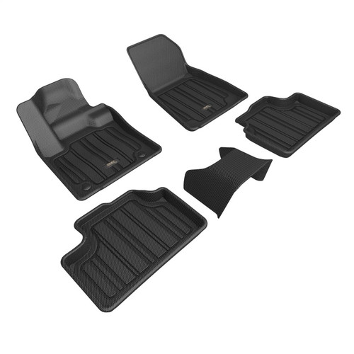 3D MAXpider Elitect 1st, 2nd & 3rd Row Black Floor Mat Set, Volvo C40 Recharge 2023+