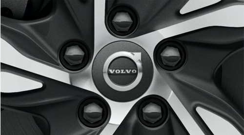 Genuine Volvo 31414935 Alloy Wheel Center Cap Set, Dark Grey