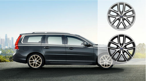Volvo Genuine Wheels 31373339 18x8 Modin Wheel, Diamond Cut/Gloss Black