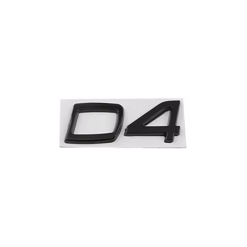 "D4" Emblem, Gloss Black VP-D4BLK